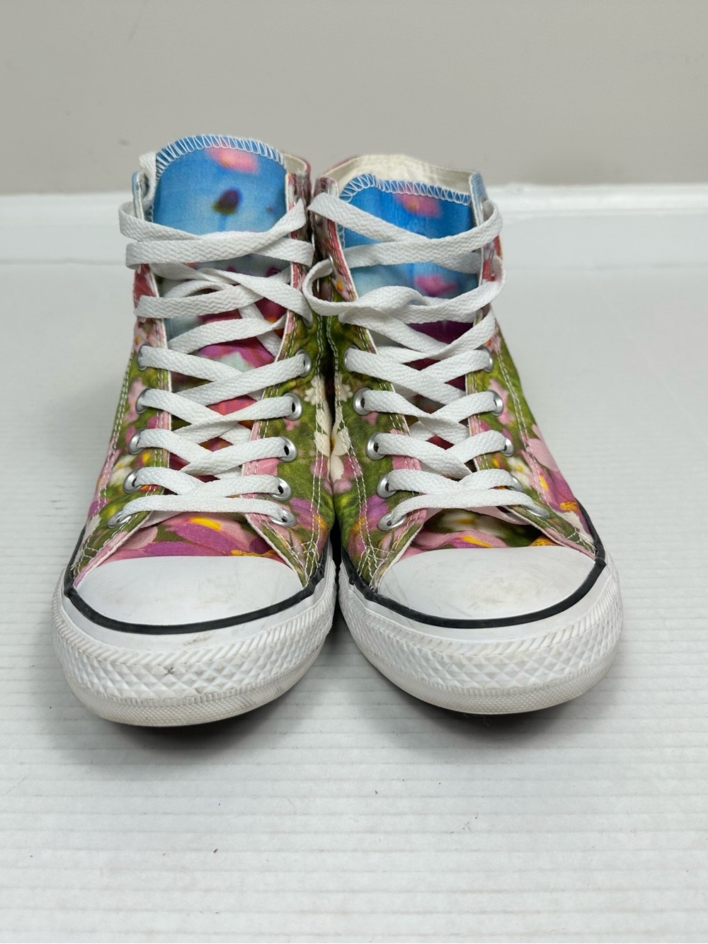 Converse All-Star Chuck Taylors Floral Sz Men 8.0 Women 10 High Top Shoe 150186F - Picture 7 of 14